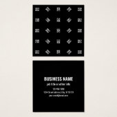 Unieke moderne Logo Pattern Sjabloon | Black Vierkante Visitekaartjes (Voorkant /achterkant)