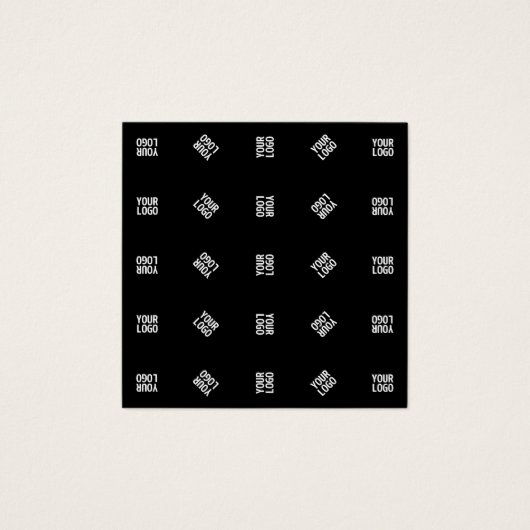 Unieke moderne Logo Pattern Sjabloon | Black Vierkante Visitekaartjes (Voorkant)