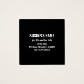 Unieke moderne Logo Pattern Sjabloon | Black Vierkante Visitekaartjes (Achterkant)