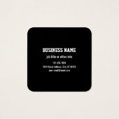 Unieke moderne Logo Pattern Sjabloon | Black Vierkante Visitekaartjes (Achterkant)