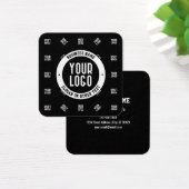 Unieke moderne Logo Pattern Sjabloon | Black Vierkante Visitekaartjes (Bureau)