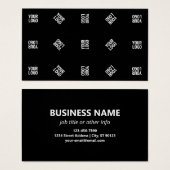 Unieke moderne Logo Pattern Sjabloon | Black Visitekaartje (Voorkant /achterkant)