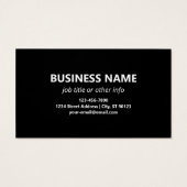 Unieke moderne Logo Pattern Sjabloon | Black Visitekaartje (Achterkant)