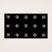 Unieke moderne Logo Pattern Sjabloon | Black Visitekaartje (Voorkant)