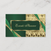 Unieke moderne luxe smaragd en goud geometrisch visitekaartje (Voorkant)