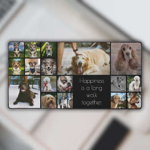 Unieke moderne minimalistische 17 fotocollage bureaumat