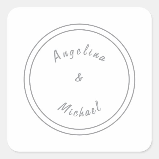 Unieke Moderne Minimalistische Eenvoud Vierkante Sticker (Voorkant)