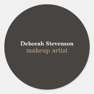 Unieke moderne minimalistische grijze aangepaste ronde sticker