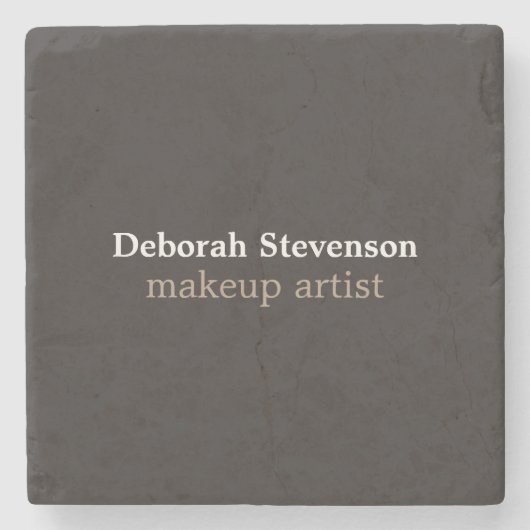 Unieke moderne minimalistische grijze douane stenen onderzetter (Voorkant)