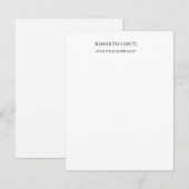 Unieke, moderne minimalistische notitiekaartje (Voorkant / Achterkant)