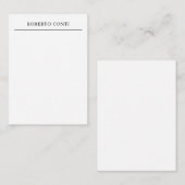 Unieke, moderne minimalistische notitiekaartje (Voorkant / Achterkant)