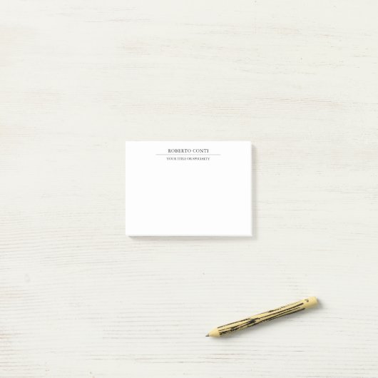 Unieke, moderne minimalistische post-it® notes (Op bureau)