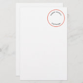 Unieke moderne minimalistische rode zwarte witte k briefpapier (Voorkant / Achterkant)