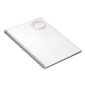 Unieke moderne minimalistische rode zwarte witte k notitieboek (Rechterzijde)