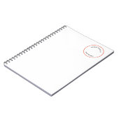 Unieke moderne minimalistische rode zwarte witte k notitieboek (Linkerzijde)