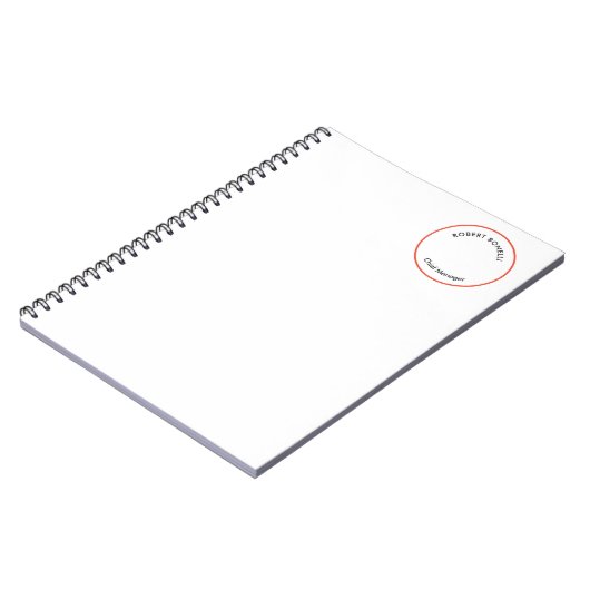 Unieke moderne minimalistische rode zwarte witte k notitieboek (Linkerzijde)