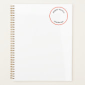 Unieke moderne minimalistische rode zwarte witte k planner (Voorkant)
