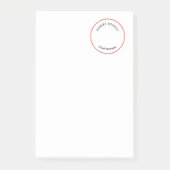 Unieke moderne minimalistische rode zwarte witte k post-it® notes (Voorkant)