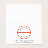 Unieke moderne minimalistische rode zwarte witte k visitekaartje (Buitenkant ongevouwen)