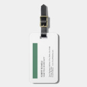 Unieke moderne minimalistische standaard maat zwar bagagelabel (Voorkant verticaal)