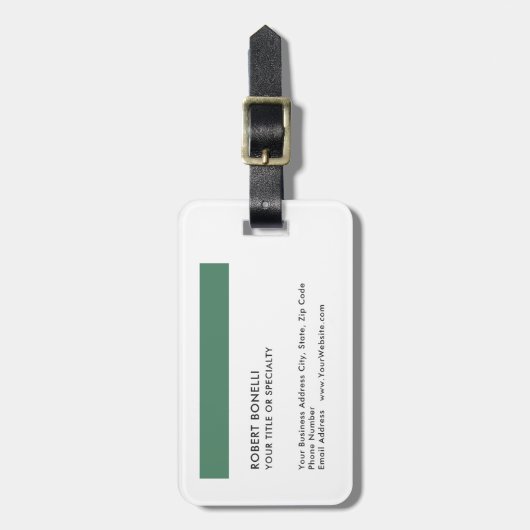 Unieke moderne minimalistische standaard maat zwar bagagelabel (Voorkant verticaal)