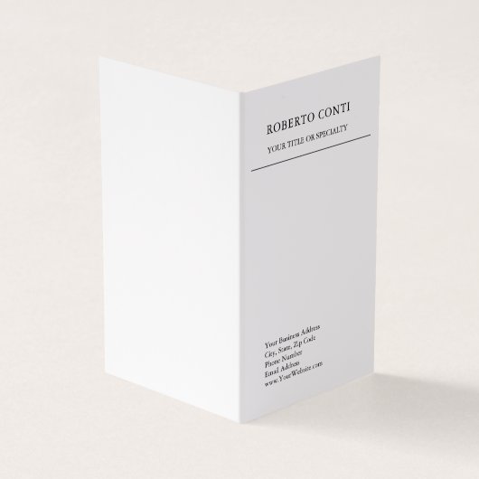 Unieke, moderne minimalistische visitekaartje (Buitenkant)