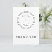 Unieke moderne minimalistische vlakte bedankkaart (Staand voorkant)