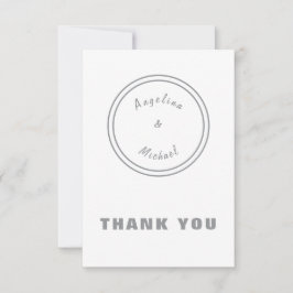 Unieke moderne minimalistische vlakte bedankkaart