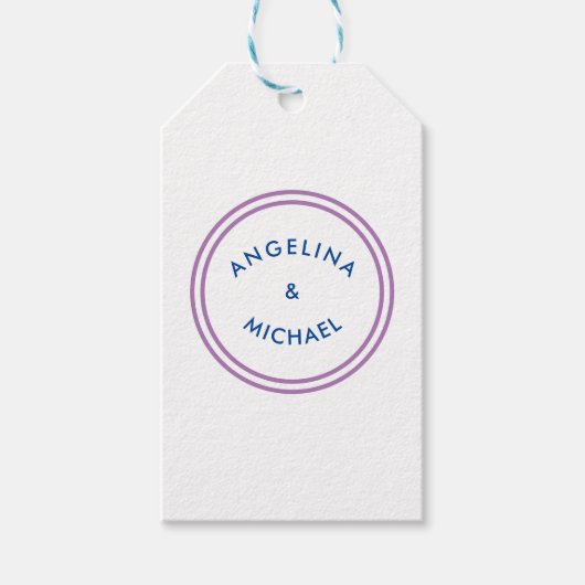 Unieke moderne minimalistische vlakte cadeaulabel (Voorkant)