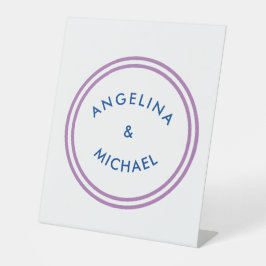 Unieke moderne minimalistische vlakte reclamebord met voetstuk