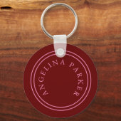 Unieke moderne minimalistische vlakte sleutelhanger (Achterkant)