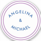 Unieke moderne minimalistische vlakte sticker (Voorkant)