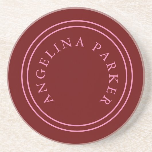 Unieke moderne minimalistische vlakte zandsteen onderzetter (Voorkant)