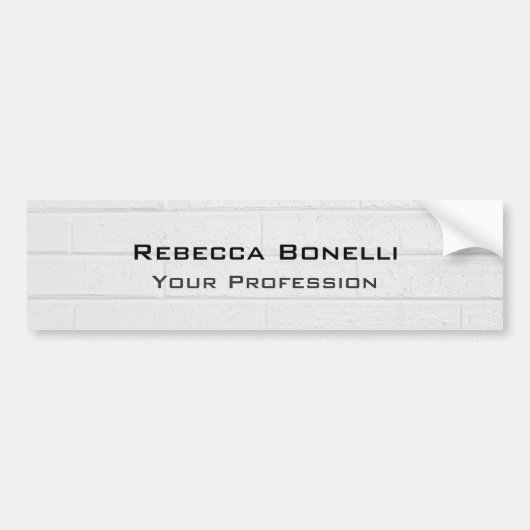 Unieke moderne minimalistische wandsteen bumpersticker (Voorkant)