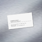 Unieke moderne minimalistische zwart wit magnetisch visitekaartje (Voorbeeld)
