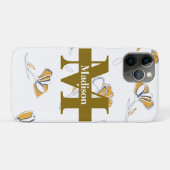 Unieke moderne monogram initiële naam gepersonalis Case-Mate iPhone case (Achterkant (horizontaal))