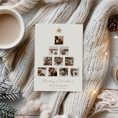 Unieke moderne Multi Photo kerst Kaart