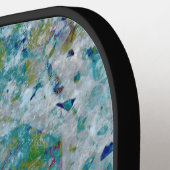 Unieke moderne one of a kind Abstracte kunst desig Pickleball Paddle (Links Detail)