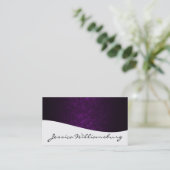 Unieke, moderne Paarse professionele Visitekaartje (Staand voorkant)