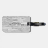 Unieke, moderne parketminimalistische vlakte bagagelabel (Achterkant horizontaal)