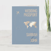 Unieke moderne paspoort bestemming bruiloft QR-cod (Voorkant)