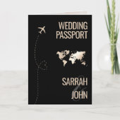 Unieke moderne paspoort bestemming bruiloft QR-cod (Voorkant)