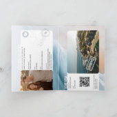 Unieke moderne paspoort bestemming bruiloft QR-cod (Binnen)