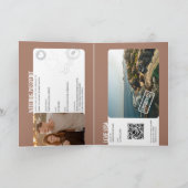 Unieke moderne paspoort bestemming bruiloft QR-cod (Binnen)