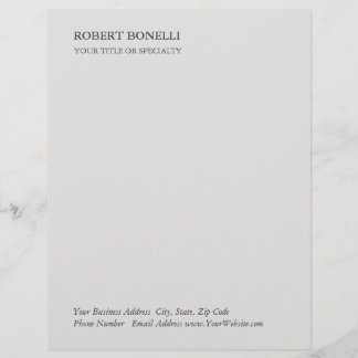 Unieke, moderne platina grijs stijlvolle minimalis briefhoofd