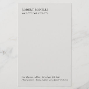 Unieke, moderne platina grijs stijlvolle minimalis briefpapier