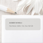 Unieke, moderne platina grijs stijlvolle minimalis etiket (Insitu)