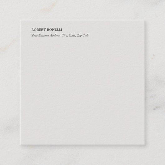 Unieke, moderne platina grijs stijlvolle minimalis informatiekaartje (Voorkant)