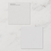 Unieke, moderne platina grijs stijlvolle minimalis informatiekaartje (Voorkant / Achterkant)