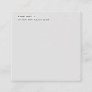 Unieke, moderne platina grijs stijlvolle minimalis informatiekaartje